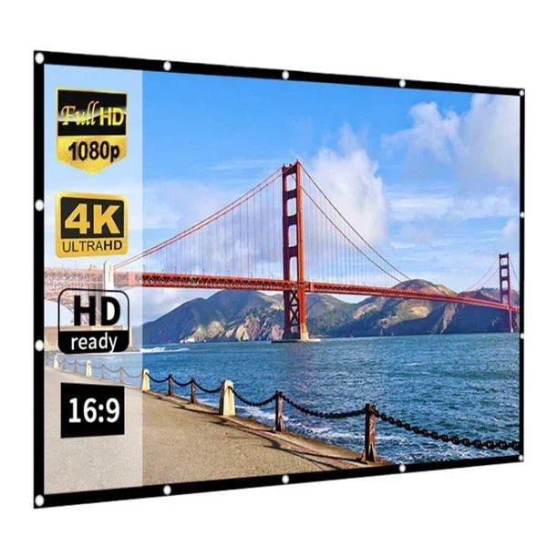 ⌛Limited-time offer-Portable Projector 4K Anti-Light Folding Screen