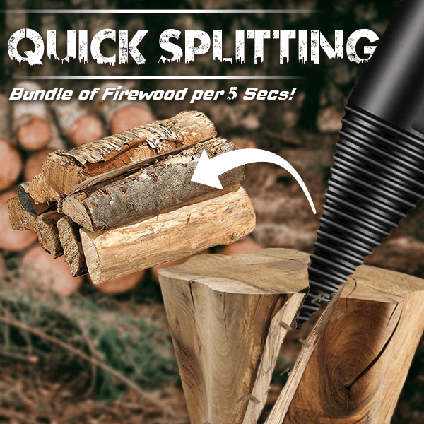 🪓  Firewood Auger Drill Bit – Labor-saving, Efficient, Heavy-duty ✨