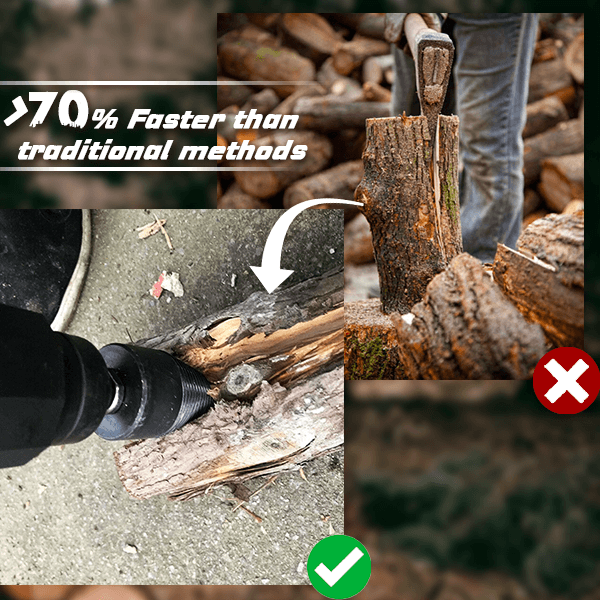 🪓  Firewood Auger Drill Bit – Labor-saving, Efficient, Heavy-duty ✨