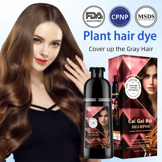 Herbal Extract Instant Hair Color Shampoo for Men & Women