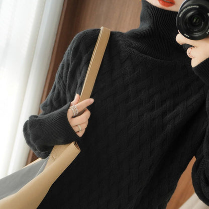 Women's Cozy Loose Turtleneck Sweater