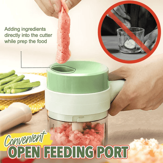 4-in-1 manual electric vegetable cutter setMultifunction cordless food processor