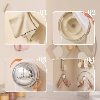 Adjustable Wall-Mounted Pot Lid Holder Set