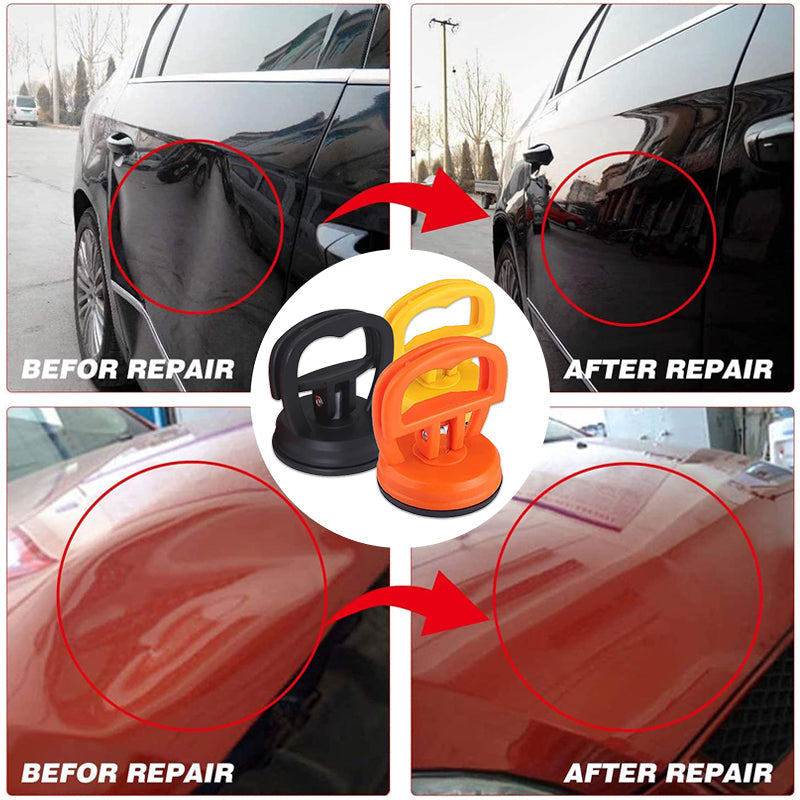 Suction cups to remove dents from car bodywork