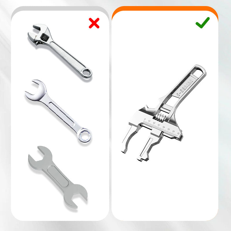 ⏳Limited time 50% discount💥Reversible sink wrench with 6-68mm jaw opening