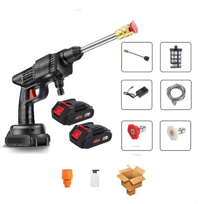 LIMITED-TIME 50% OFF! ✨Cordless Car Wash Spray Gun | Portable 22bar Pressure Washer with 2 Nozzles & Self-Priming for Garden & Outdoor Cleaning