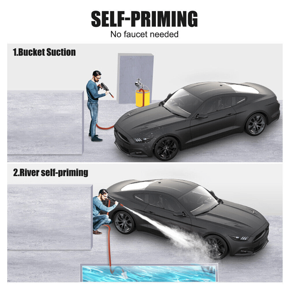 LIMITED-TIME 50% OFF! ✨Cordless Car Wash Spray Gun | Portable 22bar Pressure Washer with 2 Nozzles & Self-Priming for Garden & Outdoor Cleaning