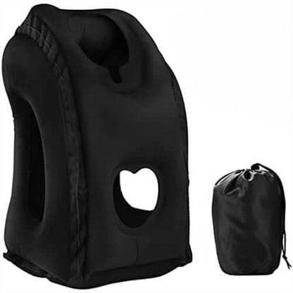 ✈️ LIMITED-TIME 50% OFF! 💨 Inflatable Travel Pillow | 360° Support – Soft Flocking, Quick Inflate, Compact ✨