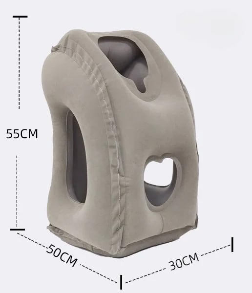 ✈️ LIMITED-TIME 50% OFF! 💨 Inflatable Travel Pillow | 360° Support – Soft Flocking, Quick Inflate, Compact ✨