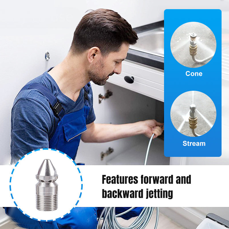🔥2026 new hot sale🔥 Rotary High-Pressure Sewer Jetting Nozzle