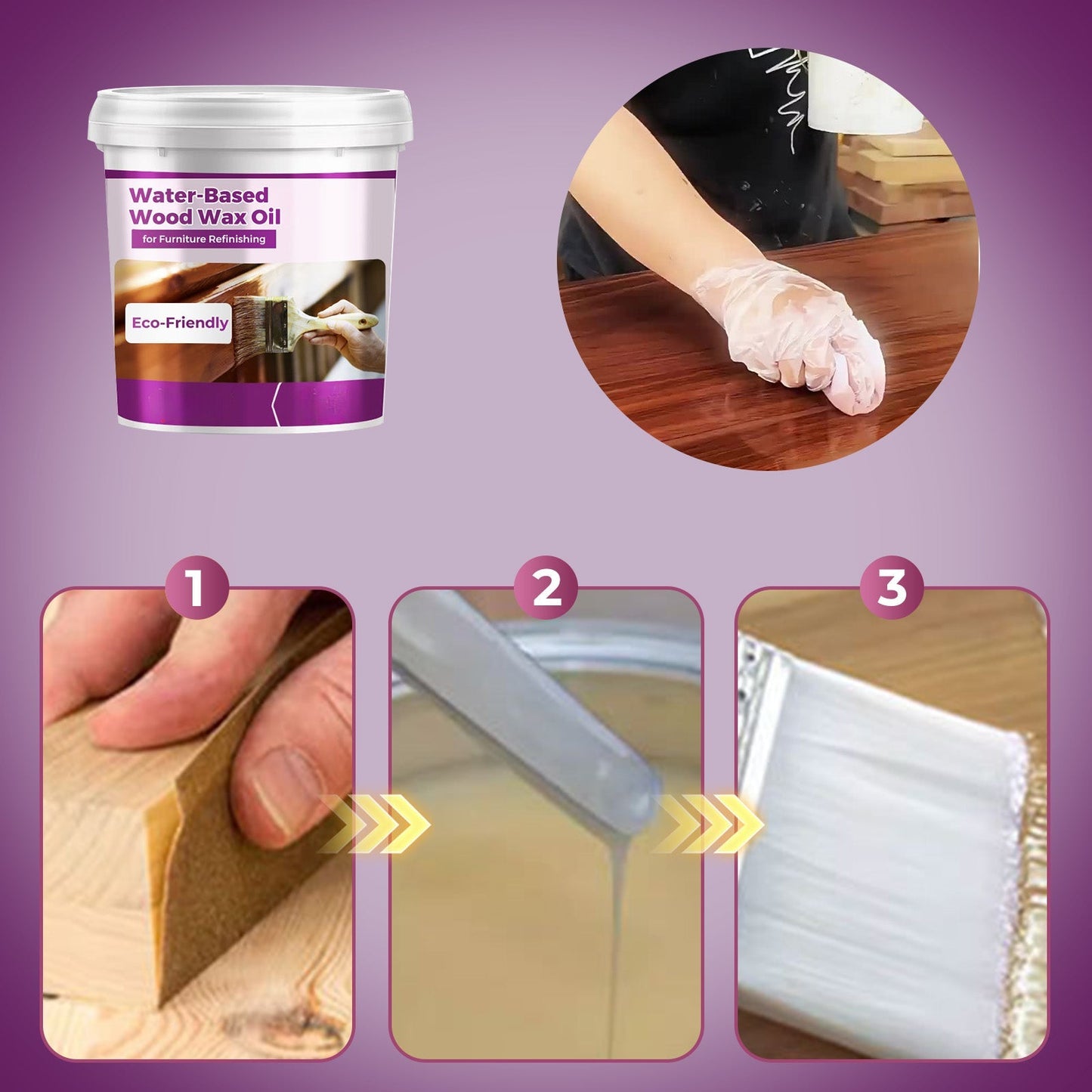 Eco-Friendly Water-Based Wood Wax Oil for Furniture Refinishing
