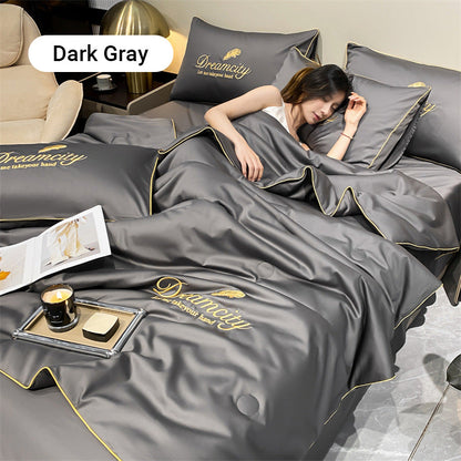 📢📢Last Day-50% OFF!!⏰Washable and cool four-piece bedding set🛏️