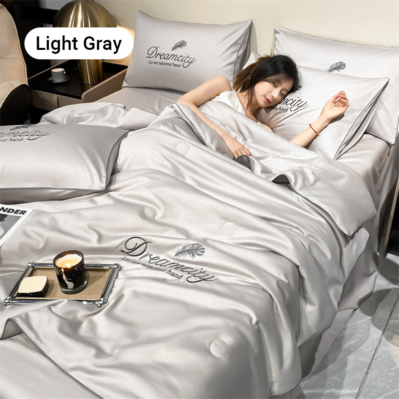 📢📢Last Day-50% OFF!!⏰Washable and cool four-piece bedding set🛏️