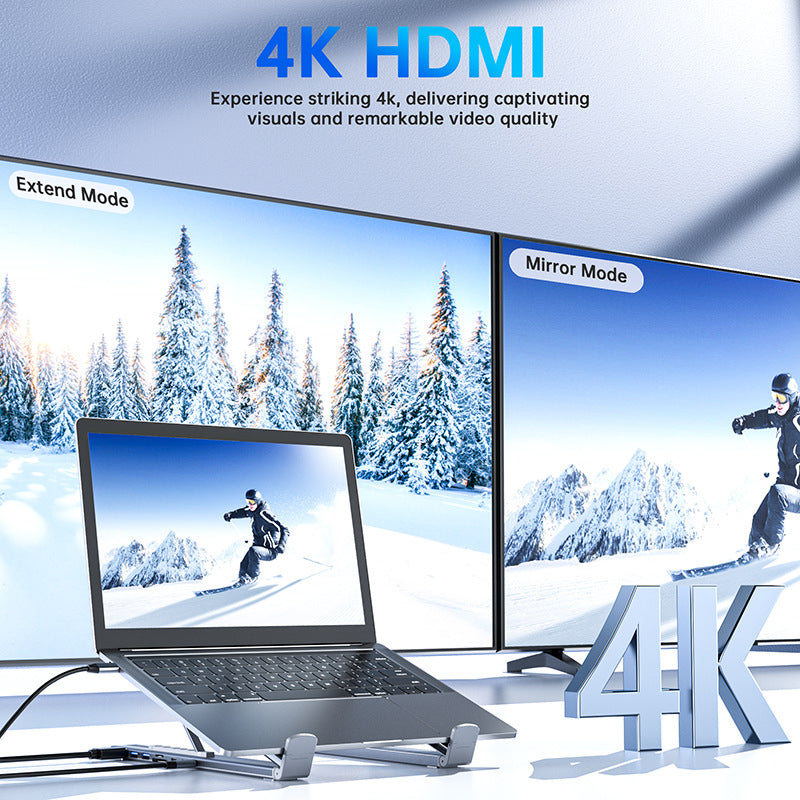 🔥Limited Time Promotion 58% OFF💥Limited-time offer-USB-C Docking Station Laptop Stand with 4K HDMI