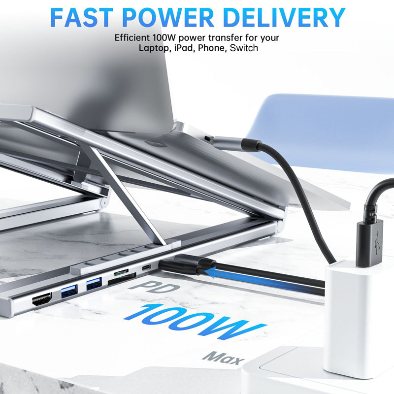 🔥Limited Time Promotion 58% OFF💥Limited-time offer-USB-C Docking Station Laptop Stand with 4K HDMI
