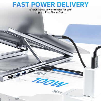 🔥Limited Time Promotion 58% OFF💥Limited-time offer-USB-C Docking Station Laptop Stand with 4K HDMI