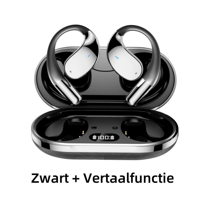 Wireless Open-Ear Earbuds with LED Display