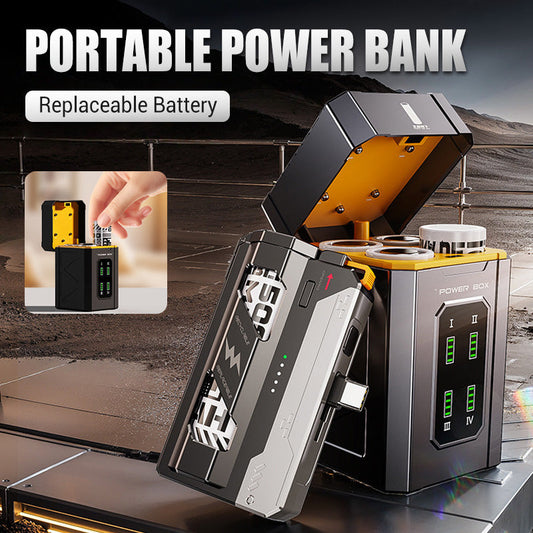 🔥LAST DAY PROMOTION - 50%OFF🔥Portable Power Bank with Replaceable Battery