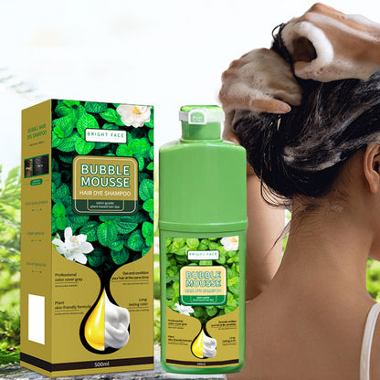 🥳💞68K+ SOLD💇‍♀️💈Long-Lasting Plant-Based Bubble Mousse Hair Dye Shampoo, Gentle At-Home Gray Hair Coverage🛡️👍