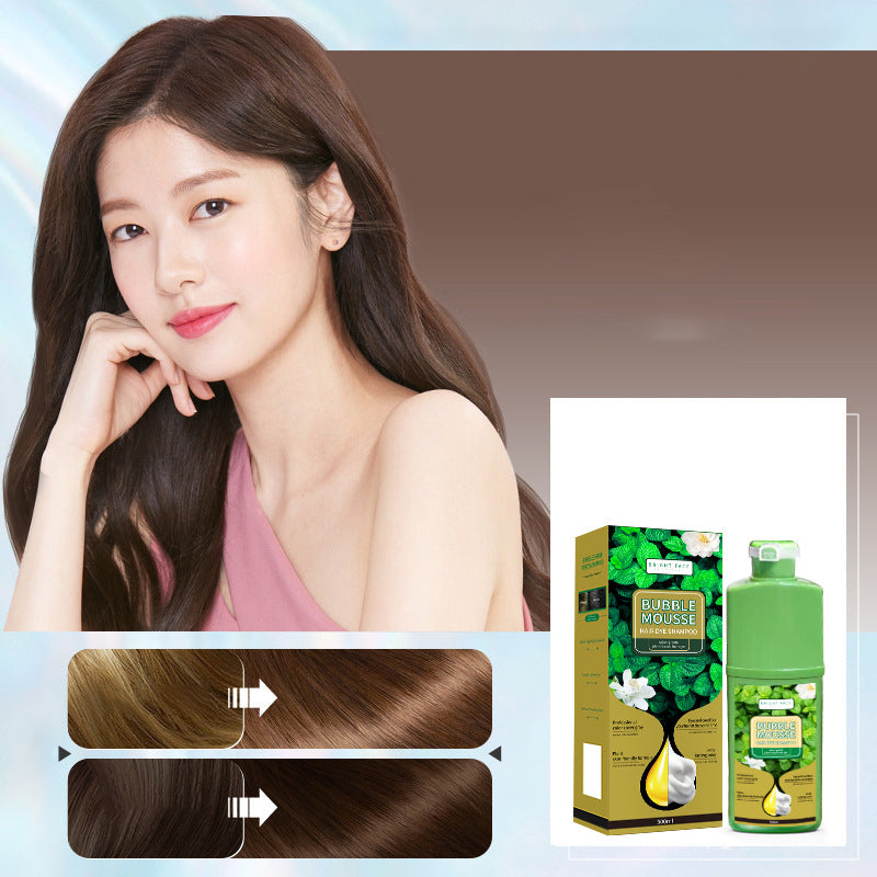 🥳💞68K+ SOLD💇‍♀️💈Long-Lasting Plant-Based Bubble Mousse Hair Dye Shampoo, Gentle At-Home Gray Hair Coverage🛡️👍