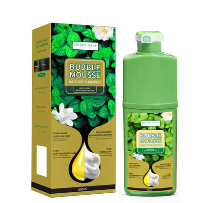 🥳💞68K+ SOLD💇‍♀️💈Long-Lasting Plant-Based Bubble Mousse Hair Dye Shampoo, Gentle At-Home Gray Hair Coverage🛡️👍