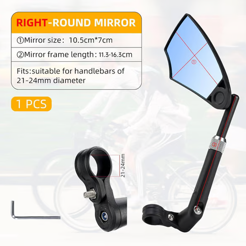 🔥50% OFF – 360° Adjustable Bicycle Rear View Mirror, 💪 for Handlebars – ⏳ Sale ends when supplies run out.