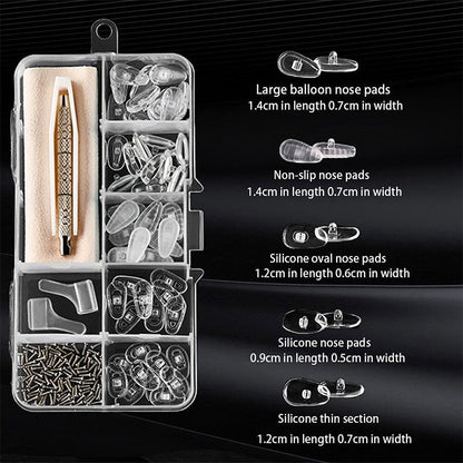 🥳2026 HOT SALE🥳💞50K+ SOLD!👓🛠️ 50% OFF! Eyeglass Nose Pad Repair Kit – Replace worn pads & rusty screws at home. No optician fees – keep your glasses comfy & secure! 🔧✨
