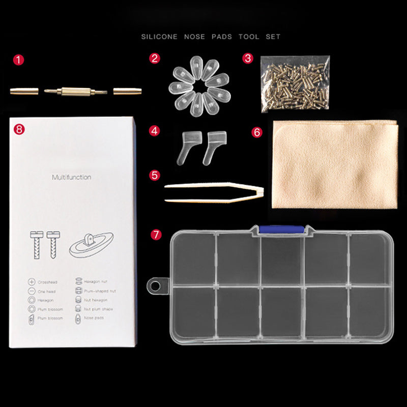 🥳2026 HOT SALE🥳💞50K+ SOLD!👓🛠️ 50% OFF! Eyeglass Nose Pad Repair Kit – Replace worn pads & rusty screws at home. No optician fees – keep your glasses comfy & secure! 🔧✨