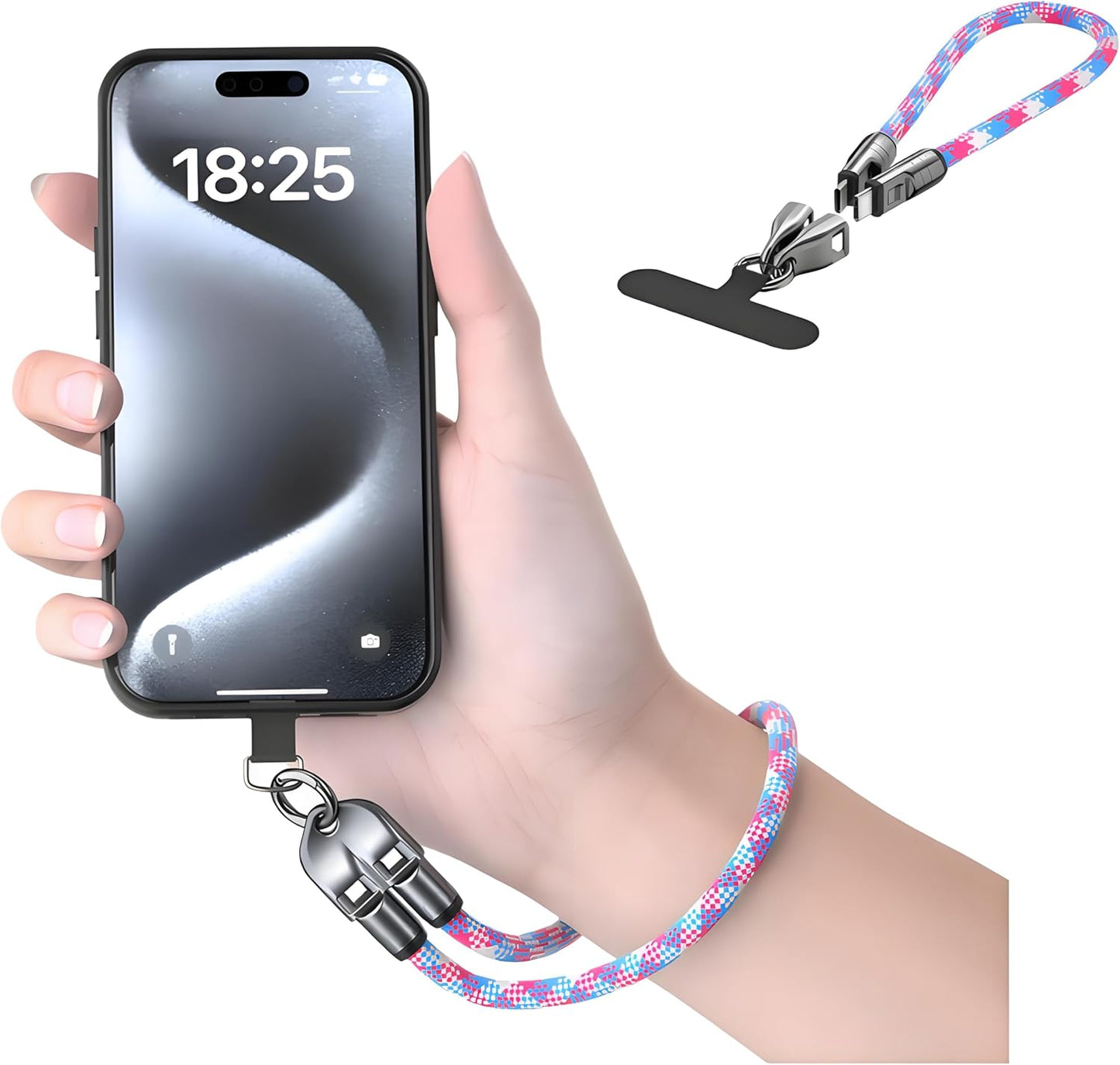 💥2 IN 1 Cell Phone Lanyard Fast Charging Data Cable