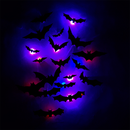 🦇Spooky 3D Bat LED Wall Light, Halloween Indoor Outdoor Wall Decoration Light👻