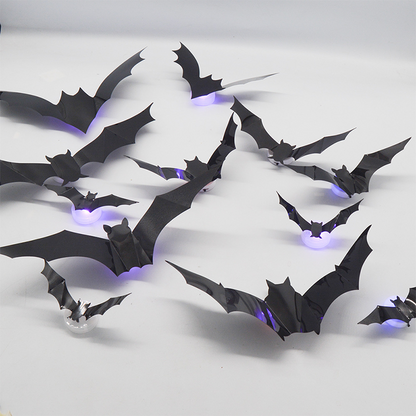 🦇Spooky 3D Bat LED Wall Light, Halloween Indoor Outdoor Wall Decoration Light👻