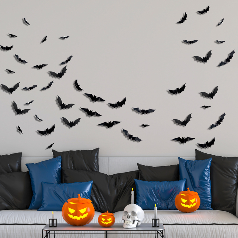 🦇Spooky 3D Bat LED Wall Light, Halloween Indoor Outdoor Wall Decoration Light👻