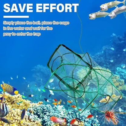 Auto-Foldable Strengthened Fishing Trap Net