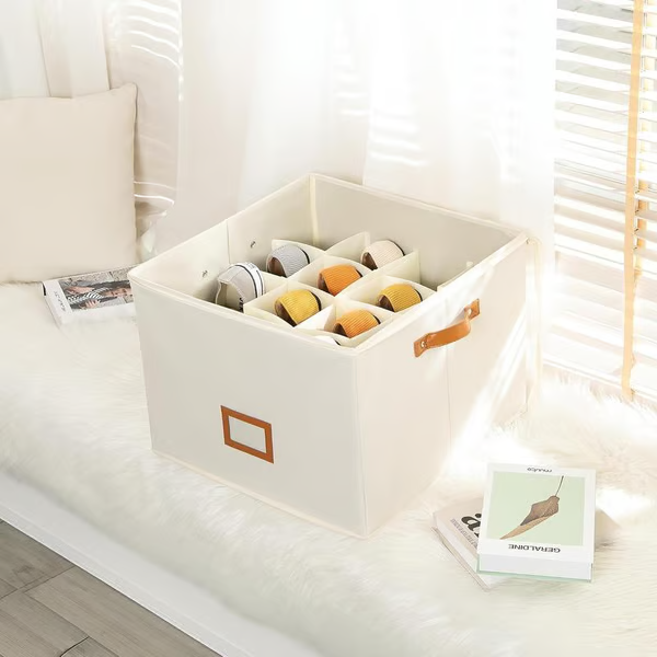 ⏰🔥LIMITED TIME 50% OFF! 👟 Fabric Shoe Organizer Storage Box – Foldable, Large Capacity, Dustproof & Breathable for Closet & Bedroom 🧺✨