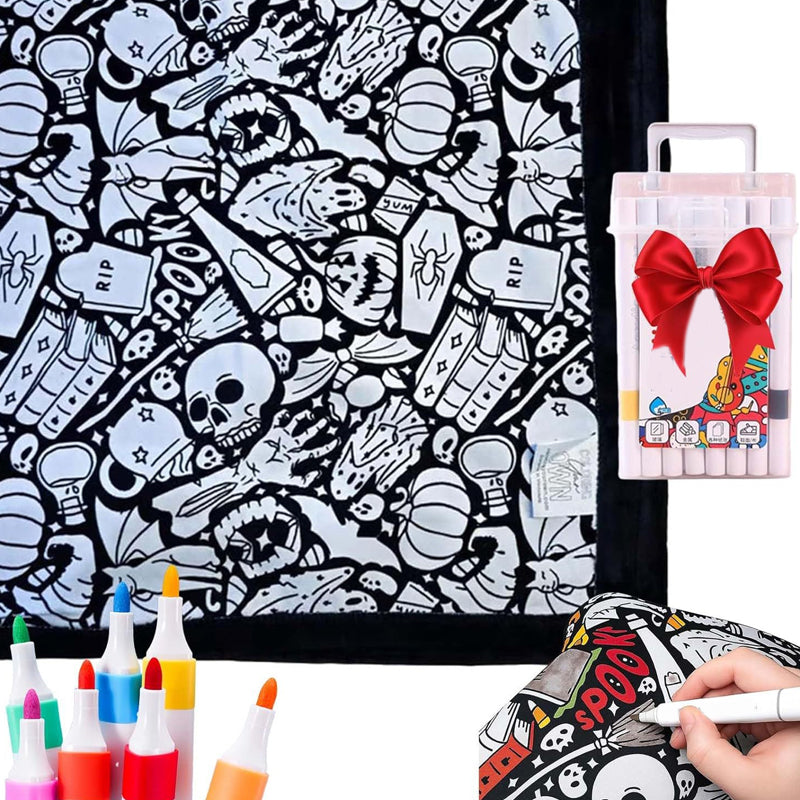 🔥50% OFF🔥DIY Coloring Blanket with Markers