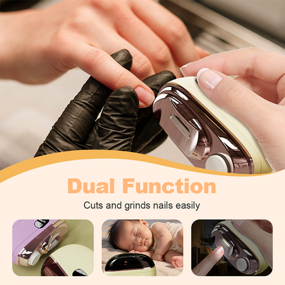 🔥2-in-1 Smart Electric Nail Trimmer & Polisher for All Ages 👨‍👩‍👧‍👦 – Blade-Free, Blood-Free & Stress-Free Nail Care! 💅
