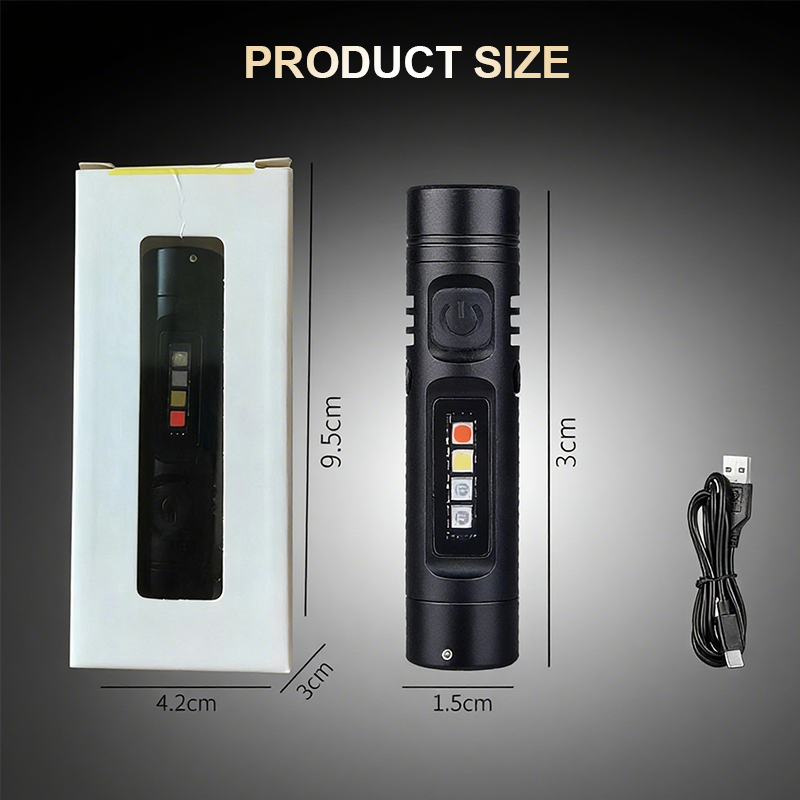 Multi-Functional Aluminum Alloy Mini Flashlight
