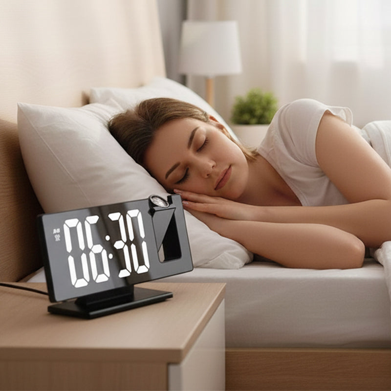 ⏳Time-limited Special⏰LED Mirror Projection Alarm Clock🕰️🎁