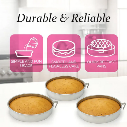 🍰 Perfect Release Stainless Steel Cake Pan