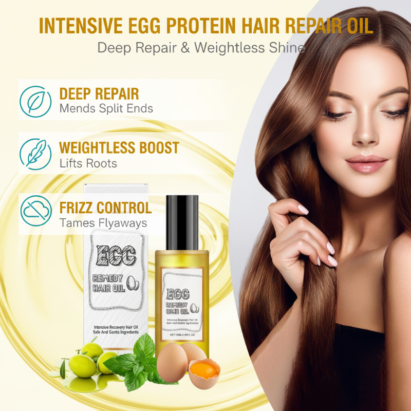 🔥Intensive Egg Protein Hair Repair Oil|Buy 2 Get 1 Free✨