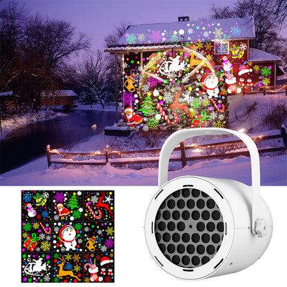 🔥Best Christmas Gift-🎅16-Pattern USB Christmas Projector Light✨
