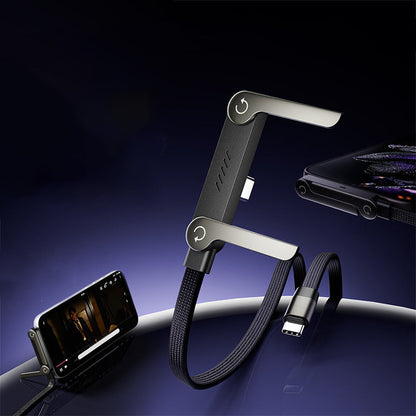 📢📢 64 %  OFF  !! ✨240W Fast Charging Cable with Adjustable Phone Stand