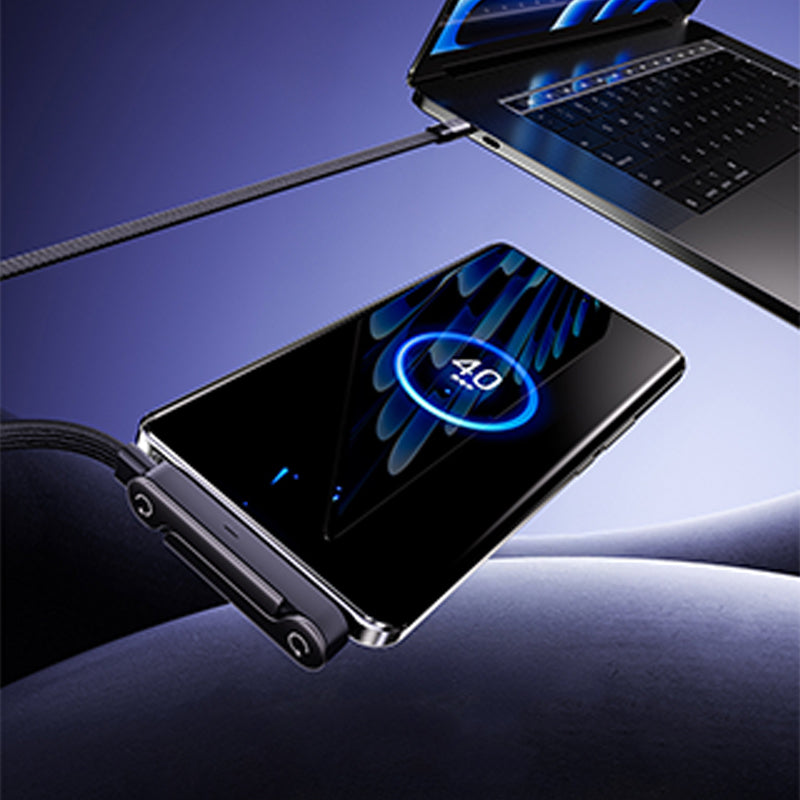📢📢 64 %  OFF  !! ✨240W Fast Charging Cable with Adjustable Phone Stand