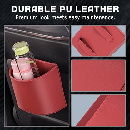 🥳2026 HOT SALE🥳💞95K+ SOLD!🚗🧺 50% OFF! Leather Car Door Cup Holder – Wide‑mouth opening, easy reach for drinks & phone. Clip‑on secure fit. PU leather, tough & stylish. 🛡️✨
