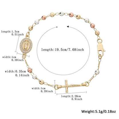 ✝️Elegant Rhinestone Cross Bracelet