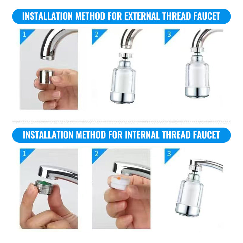 💧360° Rotating Faucet Water Filter ✅Dual‑Mode Water Outlet Tap Filter For Home Kitchen