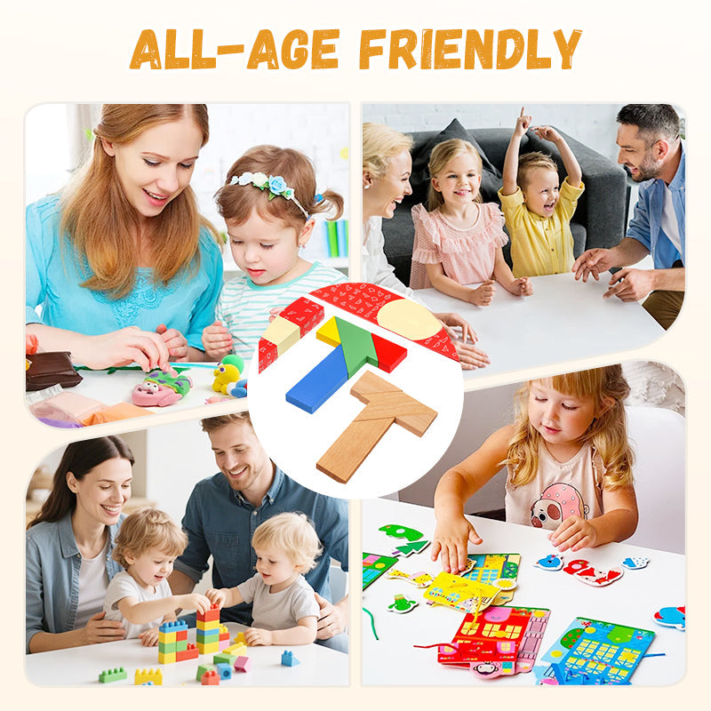Wooden T-Shaped Educational Puzzle Toy