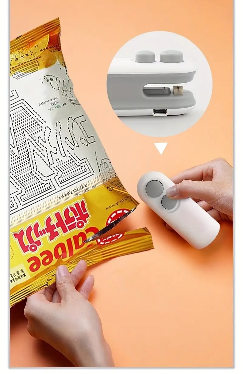 2-in-1 Rechargeable Magnetic Snack Sealer Household Mini Sealing Machine