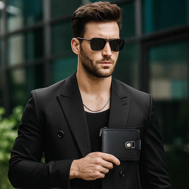 🧳   50% OFF! 🕰️ Compact vintage zippered wallet for men – Durable material, classic design, and the perfect travel companion ✈️