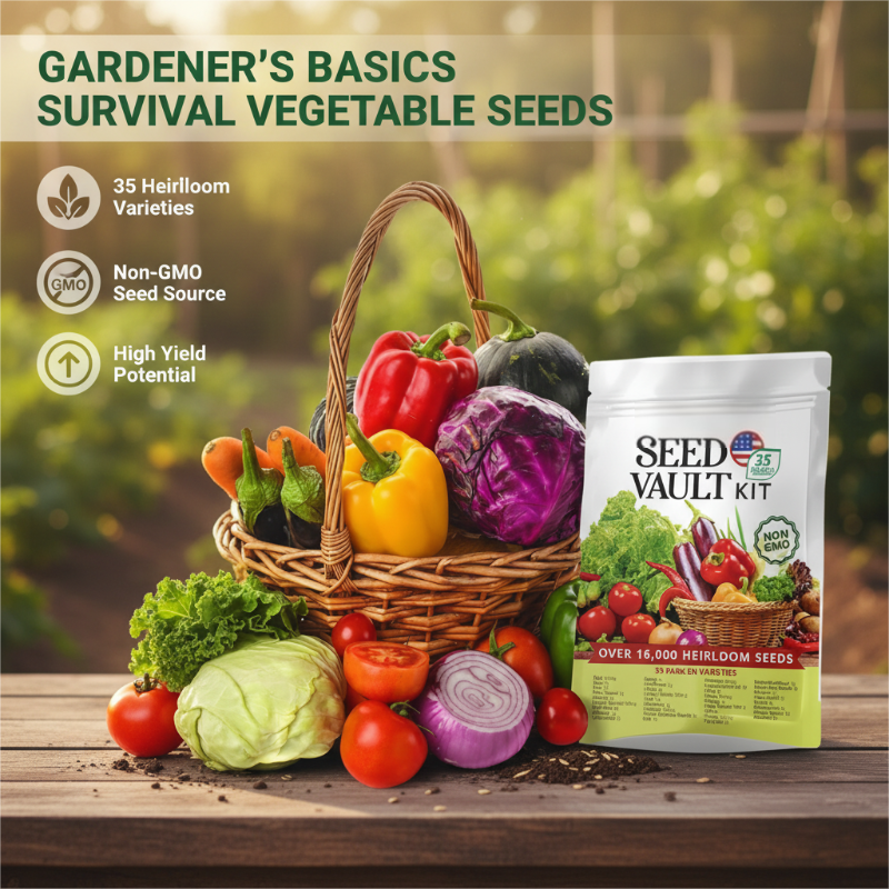 Gardener's Basics Survival Vegetable Seeds
